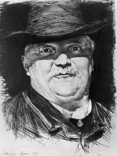 Portrait of Conrad Ferdinand Meyer by Karl Stauffer Bern